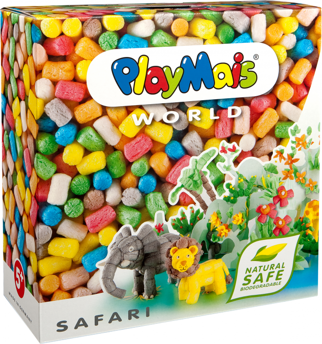 Playmais Zusatzset World Safari Erweiterung zum Basteln mit Play Mais für Kinder 